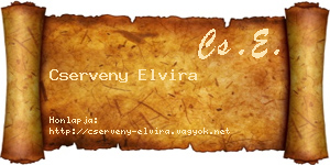 Cserveny Elvira névjegykártya